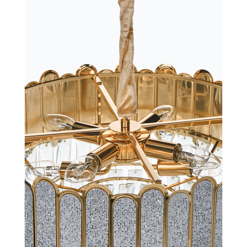 AGUARICO Glass Brass Chandelier