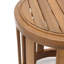Table de bout ronde d'extérieur en acacia, table de patio ronde avec plateau amovible