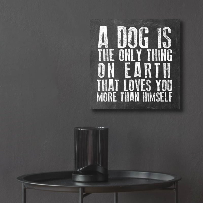 «Dog Love» par Erin Clark, art mural en verre acrylique, H 12 po x l 12 po x P 0,13 po