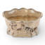 Cream Ceramic Planter With Scalloped Rim