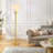 66" Metal Floor Lamp With Fabric Drum Shade-583412978