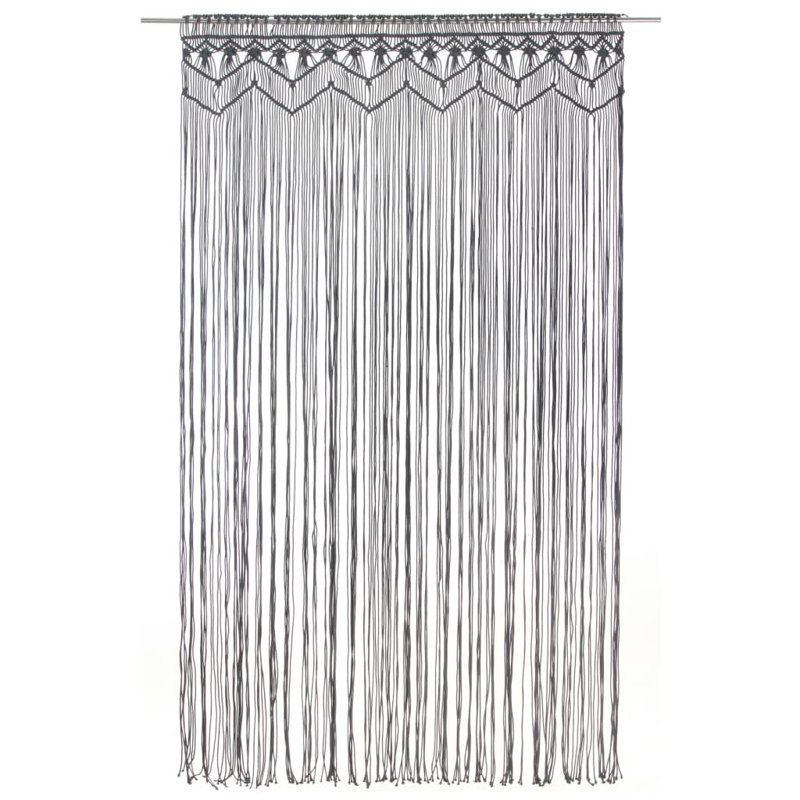 Lastrup Sheer Curtain Single Panel, Anthracite