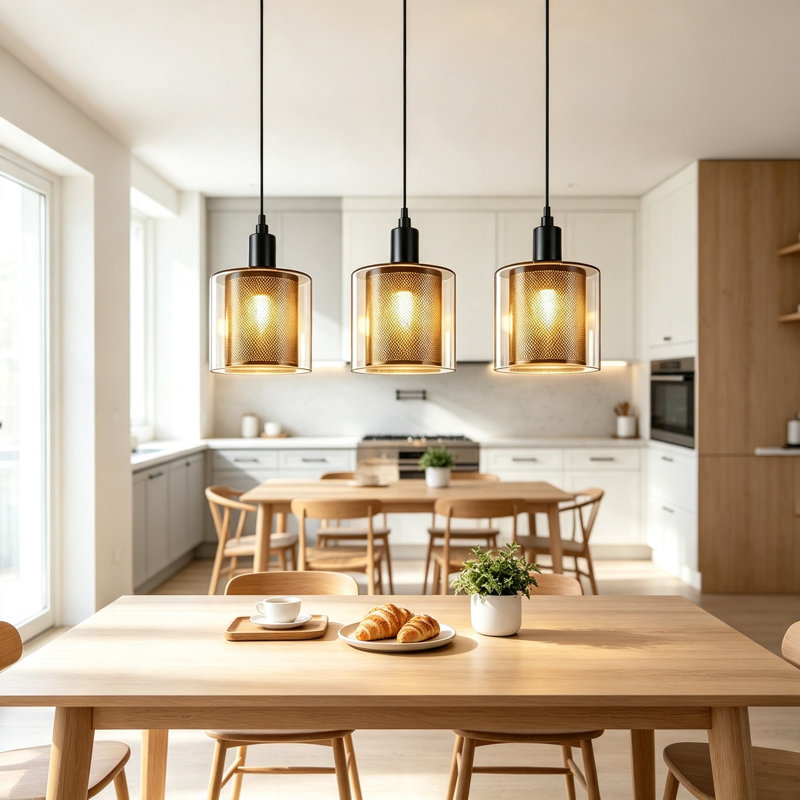 Allias 3‑Light Kitchen Island Pendant