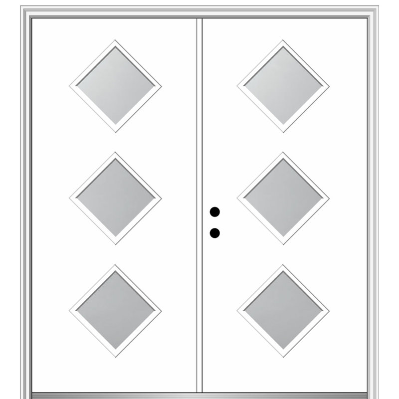 Portes d'entrée prémontées Spotlight, H 81,75 po x l 62 po x P 2 po, Main droite