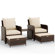 Wicker/Rattan 2 Person Seating Patio Conversation Sets With Ottoman