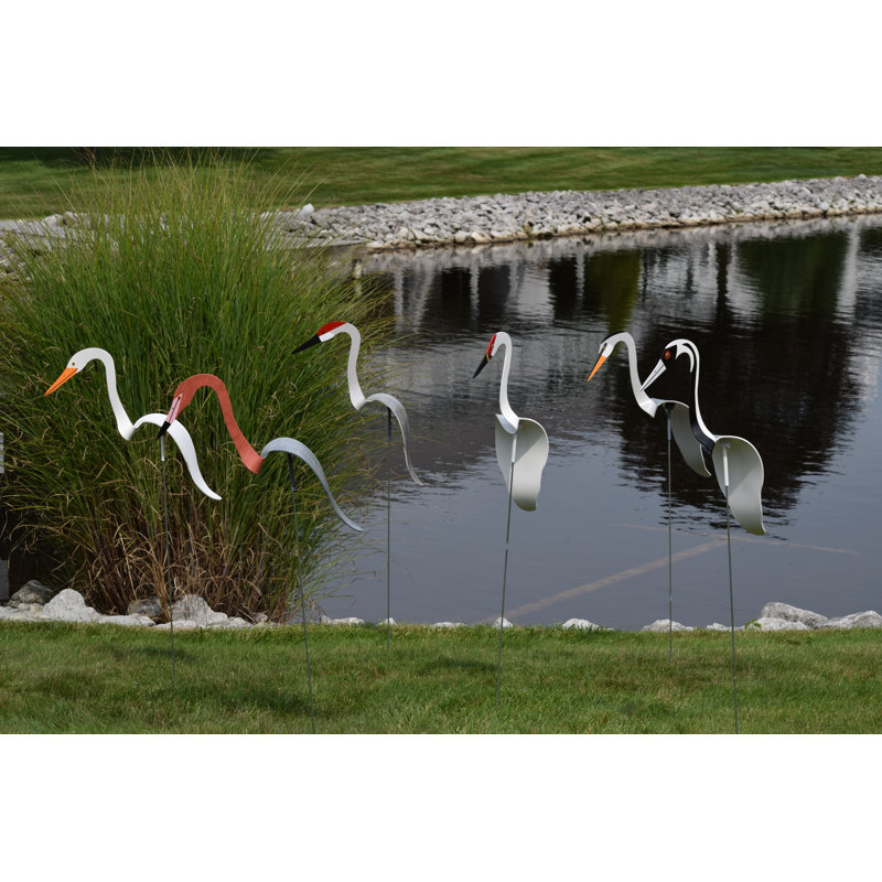 Art de jardin whooping grues
