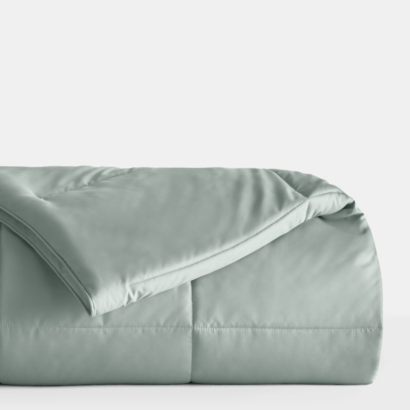 Comforter Solid Color Lightweight Microfiber All Season Down-Alternative Ultra Soft Bedding, Queen, Green