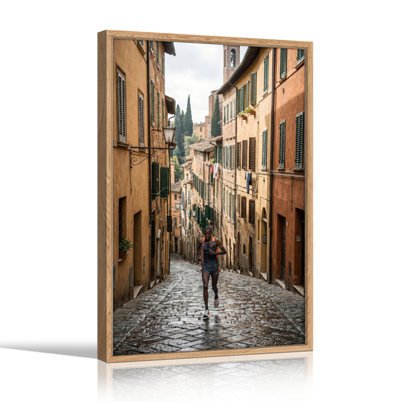 Ensemble de 1 tableau sur toile Street Runner, 48"H x 36"W, Natural