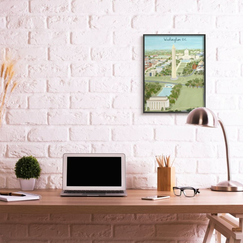 «Architecture and Repères of Washington DC Illustration» par Carla Daly - impression d'art graphique