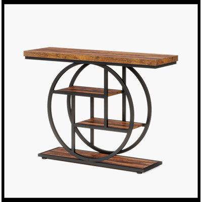 Console 41,3 ", table d'entrée industrielle à 4 niveaux avec base circulaire