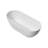 59" Freestanding Solid Surface Bathtub, Luxury Stone Resin Freestanding Soaking Bathtub With Overflow And Pop-Up Drain For Contemporary Bathroom, Glossy White-123339642