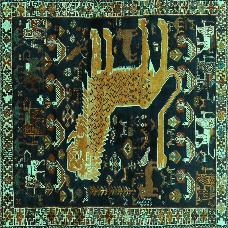 Mucciolo Performance Animal Print Indoor Rug, Square 5'