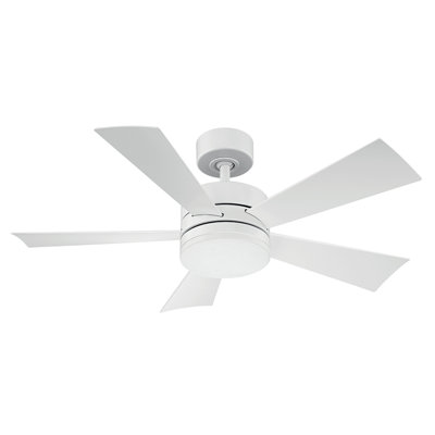 Wynd 5 - Blade Outdoor /Indoor Smart Ceiling Fan with Remote Control and LED Light Kit Included, Works With Alexa and iOS or Android App