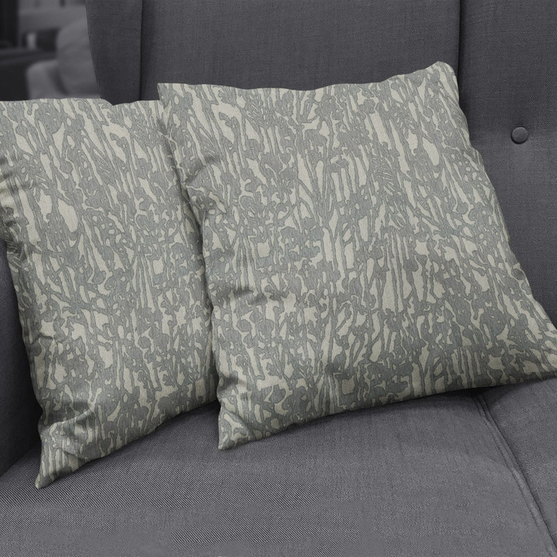 Tissu en chenille à franges Abbeyshea By The Yard, Zinc
