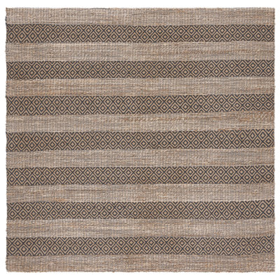 Sonny Geometric Flatweave Charcoal/Natural Area Rug
