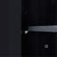Armoire de rangement en coin noire avec tablette réglable