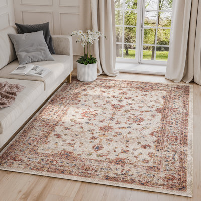Tapis beige / rouge Bourke