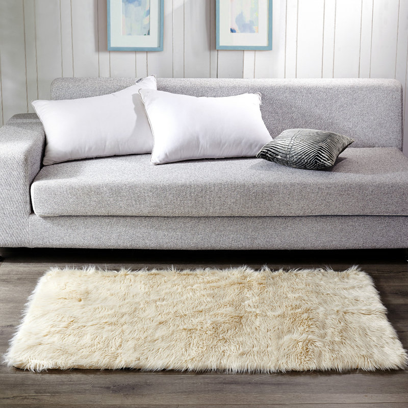 Polyester Solid Colour Shag 91.4cm X 152.4cm Area Rug