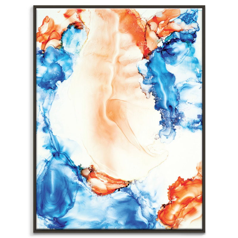 Julie Ahmad - Print on Canvas, 102cm H x 76cm W, Black Floater Frame