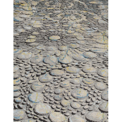 One-of-a-Kind Hand-Knotted 8'-10" X 10'-6" Wool GREY / MULTI Area Rug