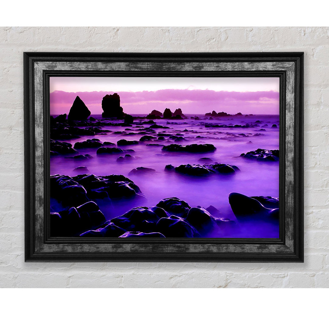 Gerahmtes Wandbild Rocky Purple Mist