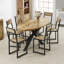 Lamantia Oval Solid Wood Top Metal Base Dining Table
