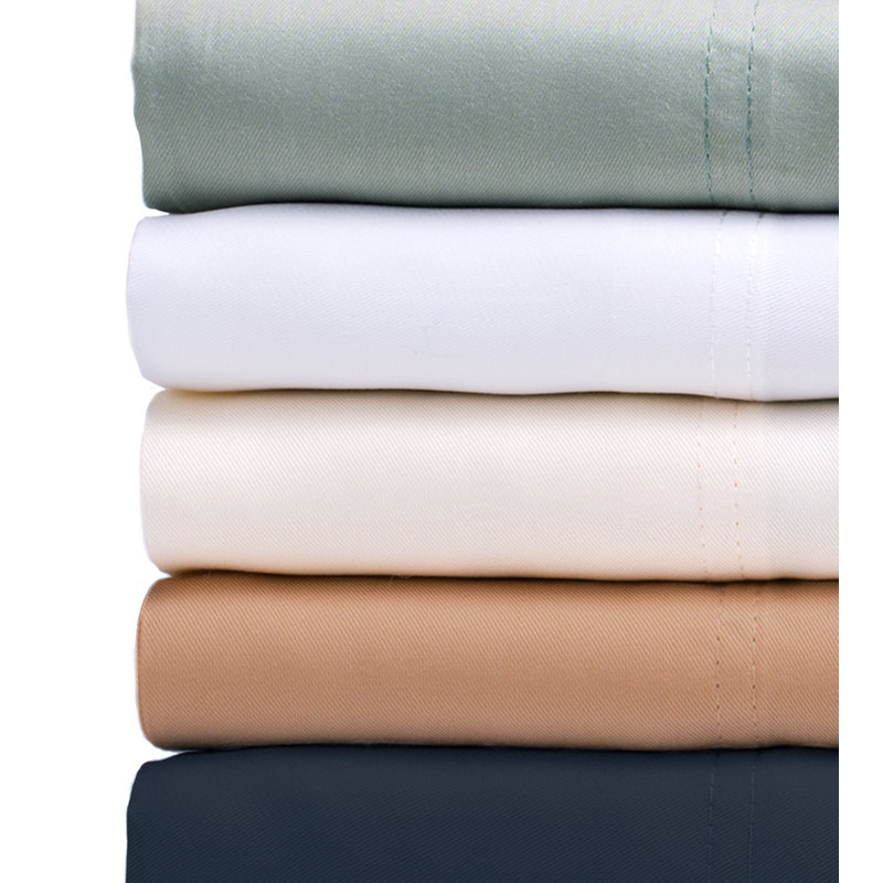 Rayon Twill Sheet Set, Twin XL Sheet Set + 1 Fitted Sheet + 1 Pillowcases, Ivory Null