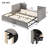 Twin Size Upholstered Daybed with Extendable Trundle – Velvet Guest Bed for Teens & Adults, Gray-118614426