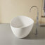 Baignoire autoportante de 63 po à surface solide, baignoire de trempage autoportante en résine d'ingénierie de luxe avec trop-plein et bonde escamotable pour salle de bain contemporaine -120137254