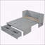 Lit escamotable avec ports USB-1116650593