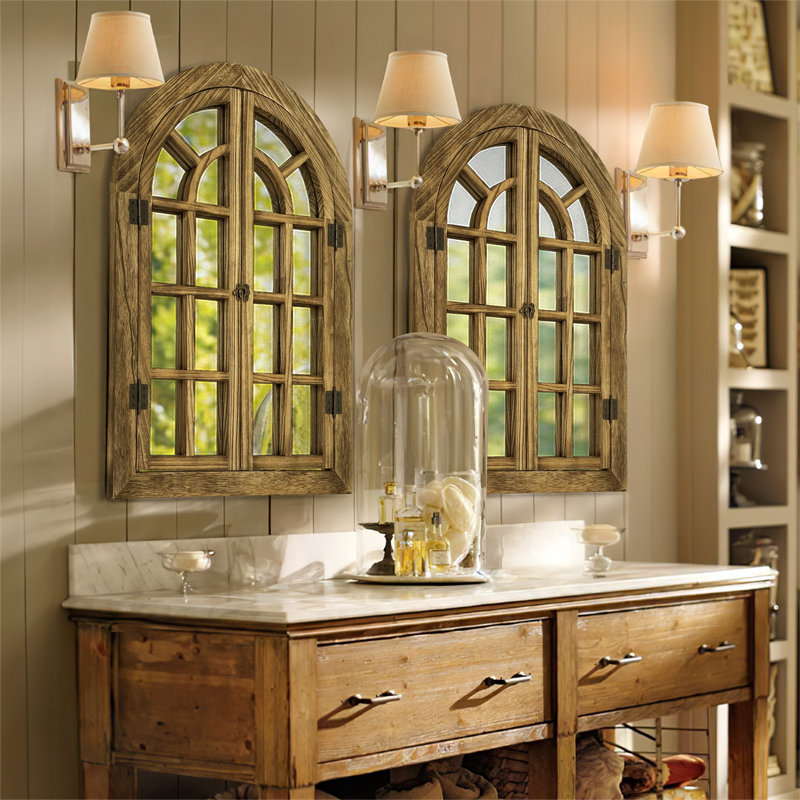 Solid Wood Dome Mirror