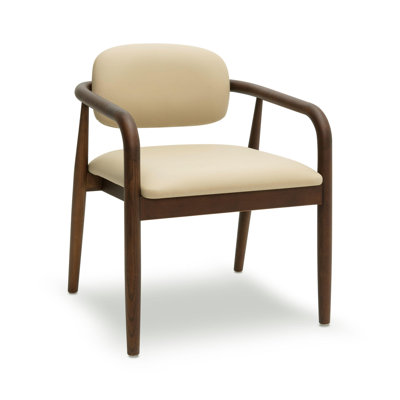 Chaise en cuir Juan Taupe