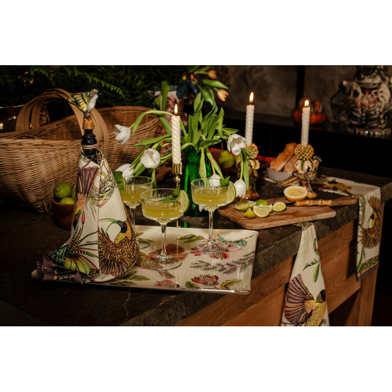 Weaver Garden Acrylic Tray, 18" W x 14" D x 1.5" H, Stone
