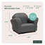 Fauteuil club Weybridge, microsuède rond-1896382008