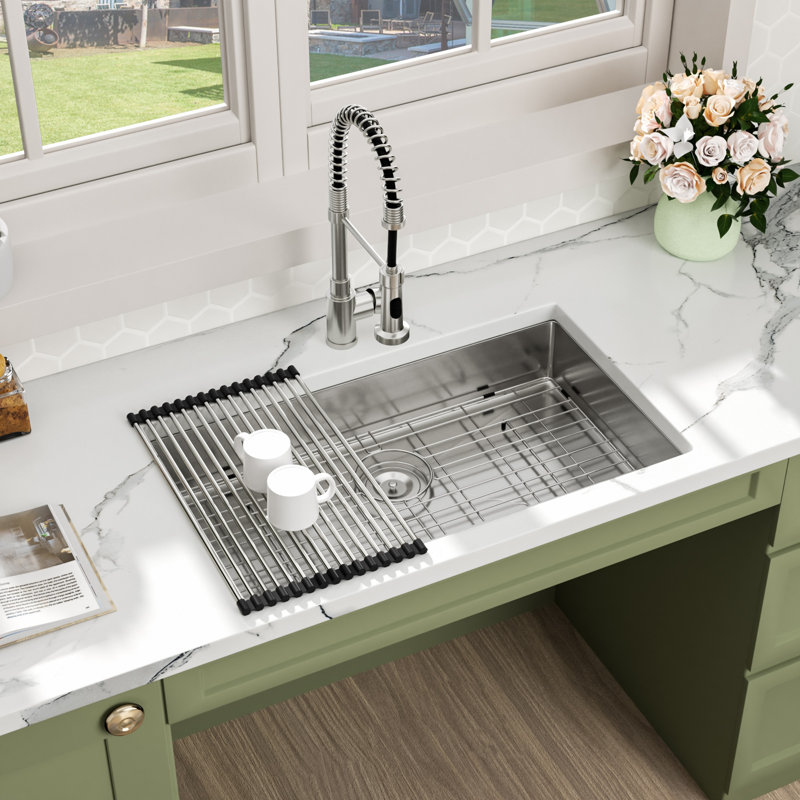 30"L x 18"W ADA Undermount Kitchen Sink 16G Stainless Steel Single Bowl Kitchen Sink with Accessories, 30"L x 18"W 