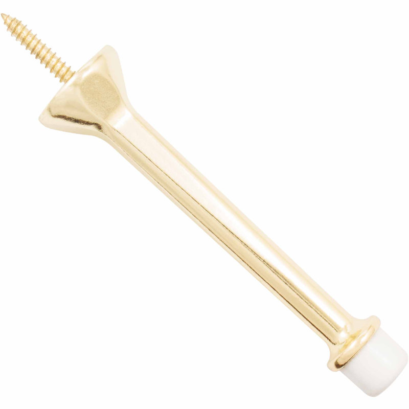 Zinc Baseboard Stop, Polished Brass