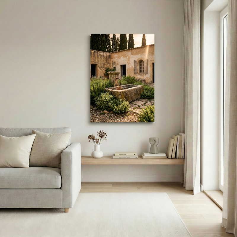Ensemble de 1 tableau sur toile de style jardin rustique, 48"H x 36"W, Wrapped Canvas
