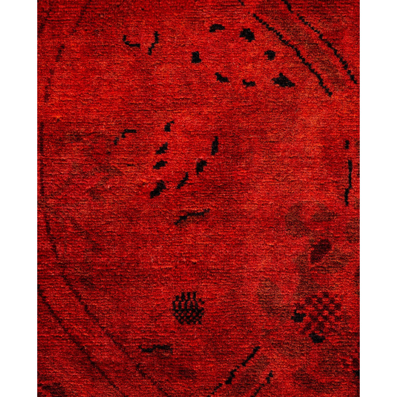 Overdyed One-of-a-Kind 3' 3" X 5' 4" Hand Knotted Area Rug
