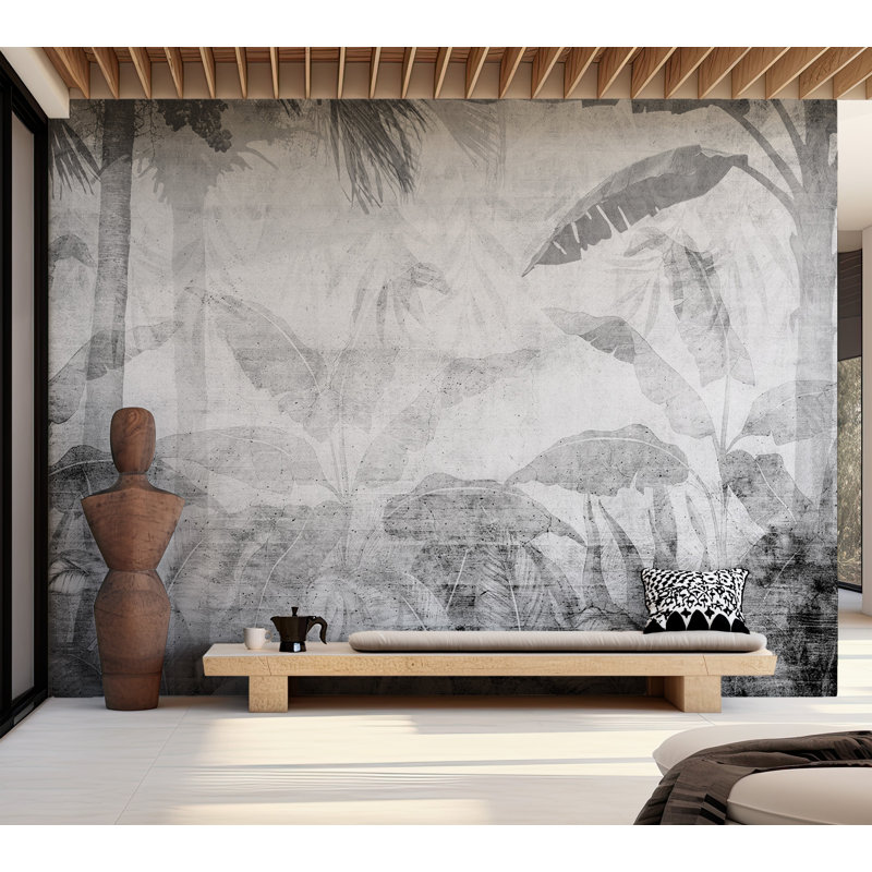Adhésif mural Ashantae, L 57 po x L 41 po, Gris