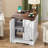 Rustic Wood Nightstand with Adjustable Shelf-326359932
