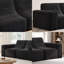 Canapé modulaire 83,6 po à 3 places en tissu chenille scintillant capitonné 83,6 po-1523495744