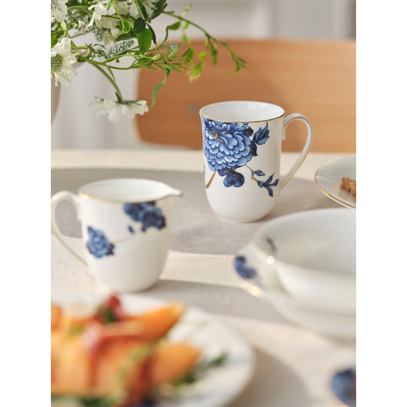 Emperor Flower Bone China Coffee Mug, 9 oz