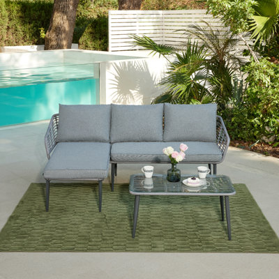 Analiya 3 - Person Garden Lounge Set with Cushions