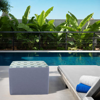 Repose-pieds d'extérieur rond 24 po avec Sunbrella®, H 18 po