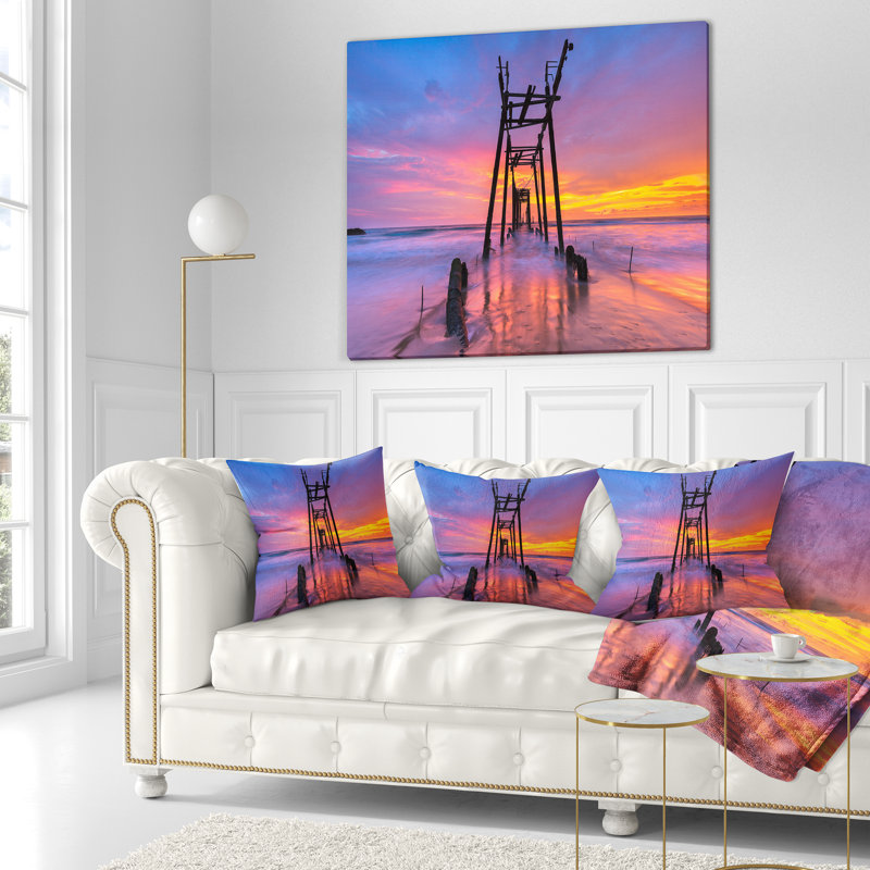 Coussin Jet Bridge, 16 po x 1 po, Carré