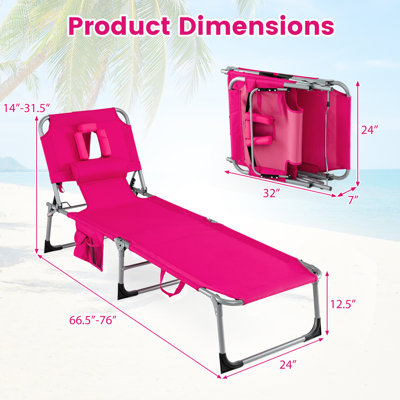 Nobuyuki Outdoor Metal Chaise Lounge