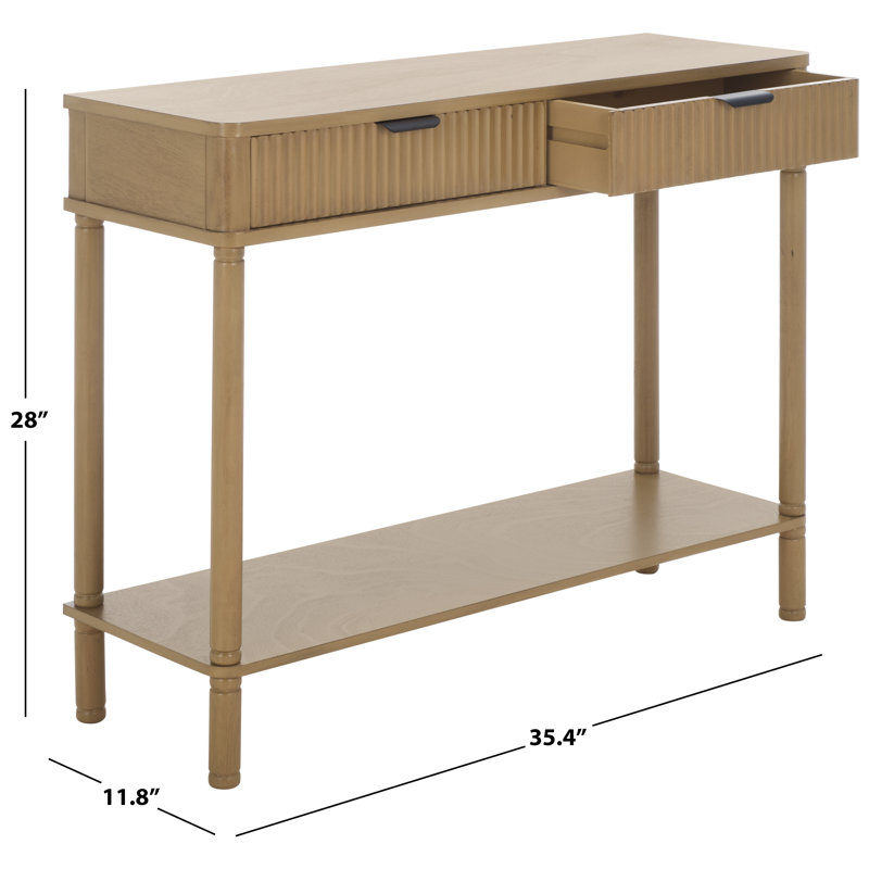 Console 2 tiroirs Remo, Brun