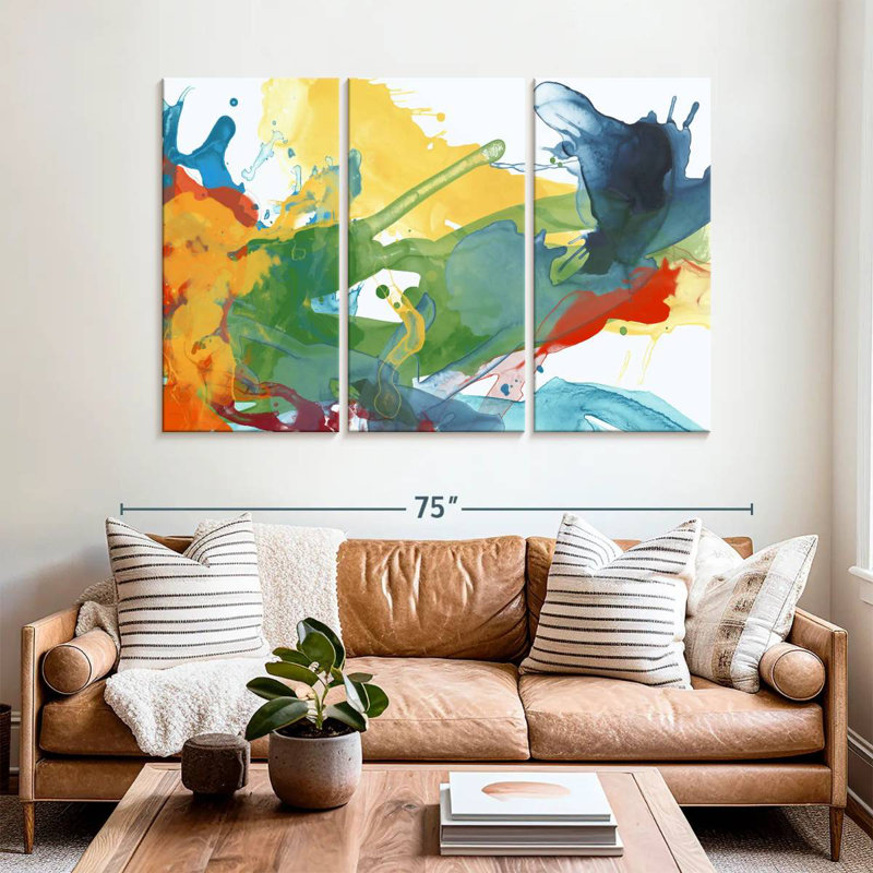 Avery Primary Abstract I, 42" H x 65" W