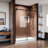 56"-60"W X 76"H Single Sliding Shower Door Soft Close With 1/4" Clear Tempered Glass