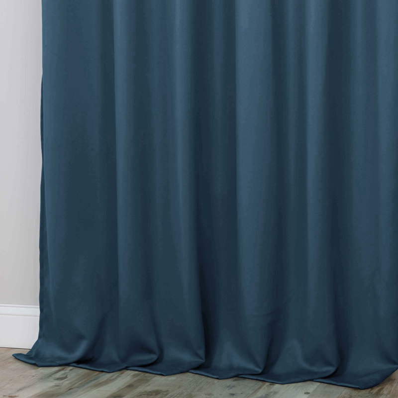 Paire de rideaux obscurcissant avec œillets Millendon, Œillets l 70 po x L 108 po, Bleu marine